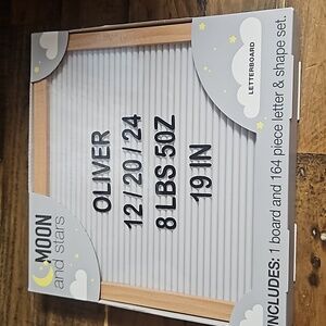 MOON & STARS BABY LETTERBOARD: NEW IN BOX